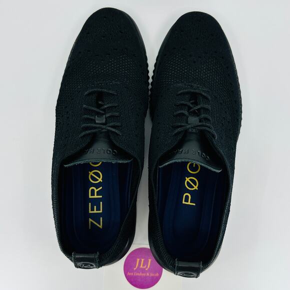 Cole Haan Men's 2.Zerogrand Stitchlite Black Wingtip Oxfords C28527 Size 9 M - Picture 9 of 11